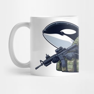 Tactical Orca Majesty Tee: Where Strength Meets Oceanic Elegance Mug